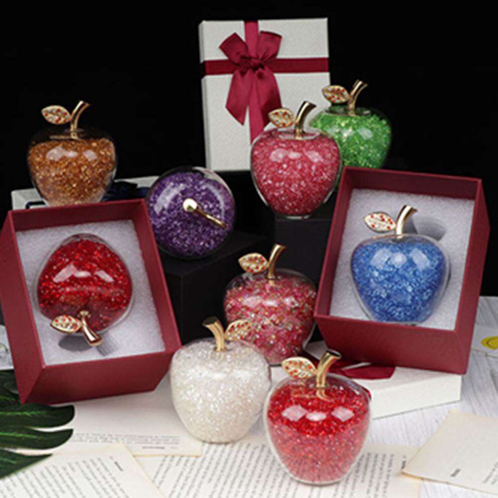 Paper Weight Crystal - Maçã De Cristal Peso De Papel