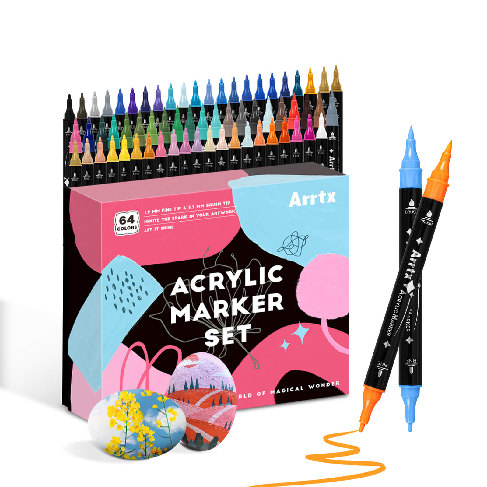 Copic Marker Classic - Canetas de tinta acrílica Arrtx 64