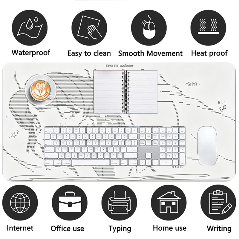 1Pç Mouse Pad de Couro Anime A - Leather Desk Pad avaliação e preço